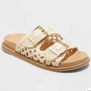 Universal Thread Off White Kylie Woven Sandals 8